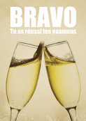 Champagne pour ta r&eacute;ussite brillante !